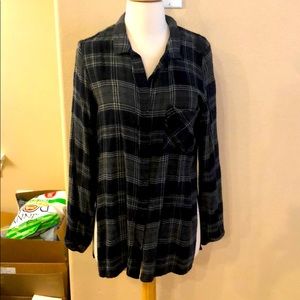 Black & Grey plaid shirt